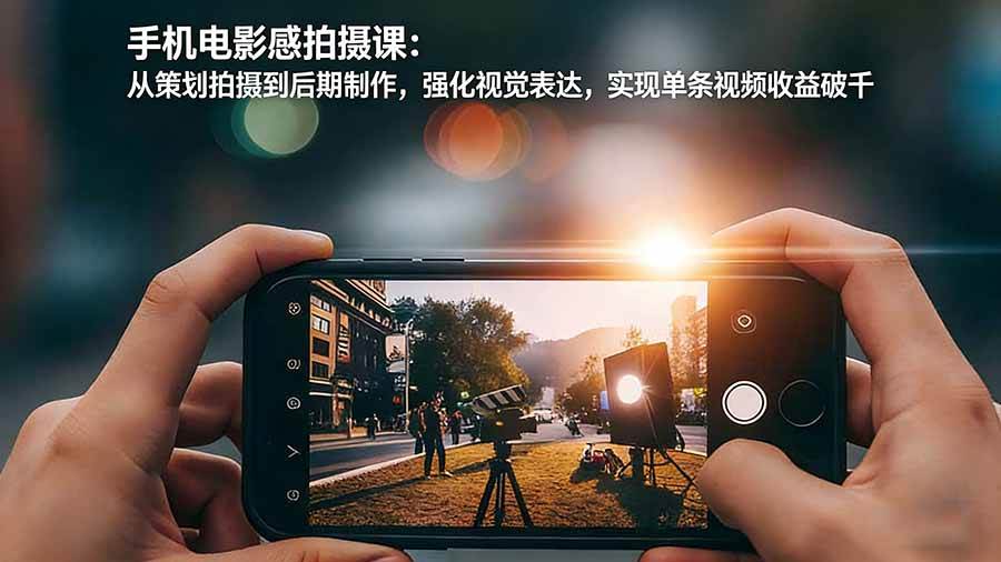 （17273期）手机电影感拍摄课：从策划拍摄到后期制作，强化视觉表达，实现单条视频收益破千-淘朋友