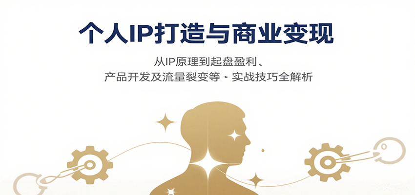 个人IP打造与商业变现，从IP原理到起盘盈利、产品开发及流量裂变等实战技巧全解析-淘朋友