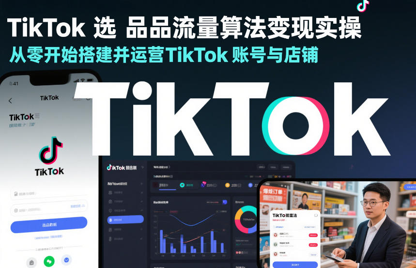 TikTok选品流量算法变现实操,从零开始搭建并运营TikTok账号与店铺-淘朋友