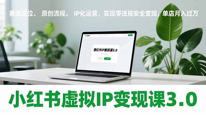 小红书虚拟IP变现课3.0，赛道定位、原创流程、IP化运营，实现零违规安全变现，单店月入过万-淘朋友