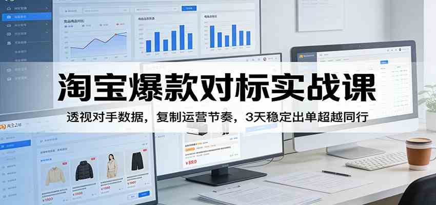 淘宝爆款对标实战课:透视对手数据,复制运营节奏,3天稳定出单超越同行-淘朋友