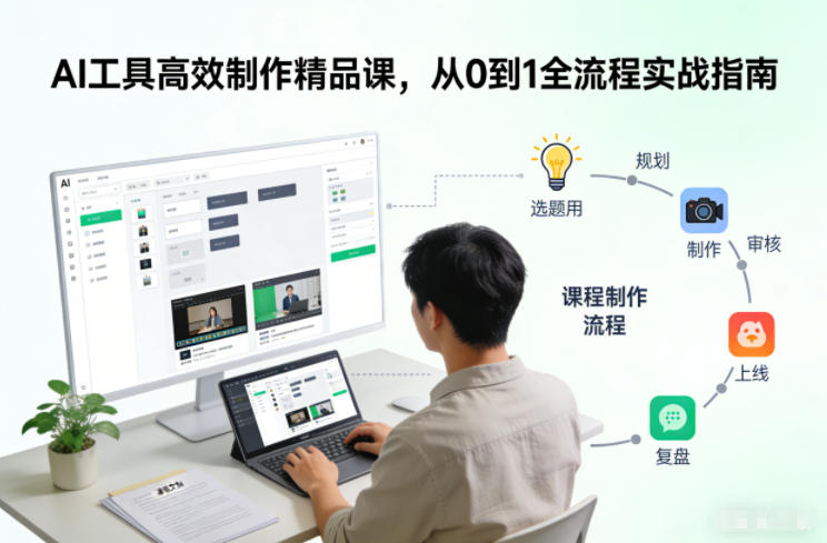 AI工具高效制作精品课,从0到1全流程实战指南 AI工具高效制作精品课,从0到1全流程实战指南