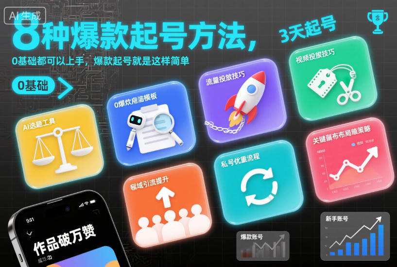 8种爆款起号方法，0基础都可以上手，爆款起号就是这样简单-淘朋友