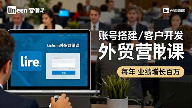 （16261期）LinkedIn外贸营销课：账号搭建/客户开发/成交转化，年业绩增长百万+-淘朋友