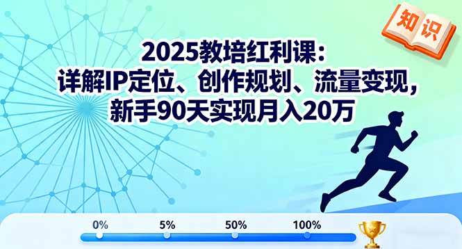 （16178期）2025教培红利课：详解IP定位、创作规划、流量变现，新手90天实现月入20万-淘朋友