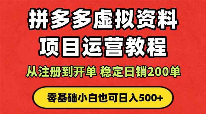 （16220期）拼多多开店运营课程： 蓝海变现玩法，轻松实现睡后收入 零基础小白也可…-淘朋友
