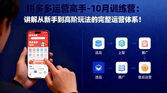 （16448期）拼多多运营高手-10月训练营：讲解从新手到高阶玩法的完整运营体系！-淘朋友