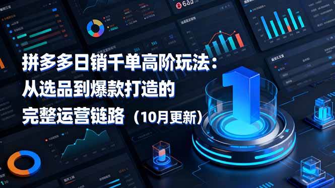 （16404期）拼多多日销千单高阶玩法：从选品到爆款打造的完整运营链路（10月更新）-淘朋友