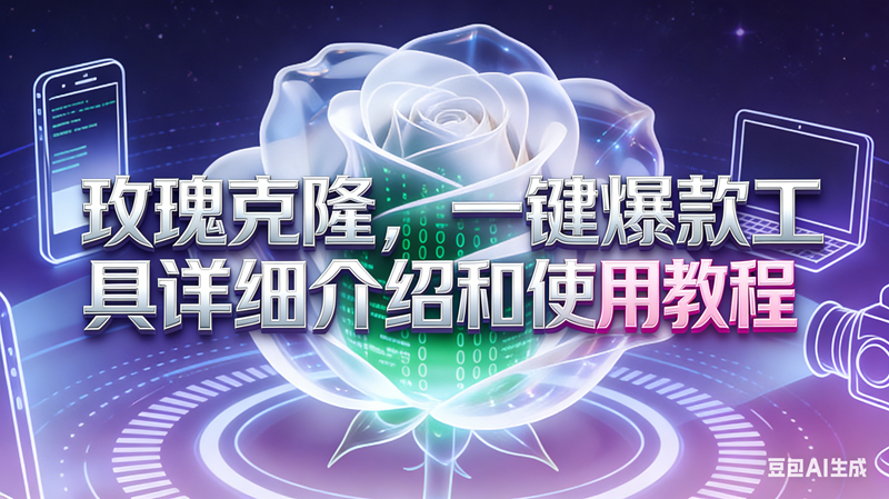 （16802期）玫瑰克隆工具，自媒体必备神器，一键爆款工具详细介绍和使用教程-淘朋友