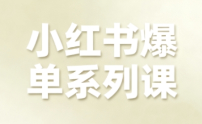 小红书爆单系列课，聚焦小红书电商全链路增长（更新）-淘朋友