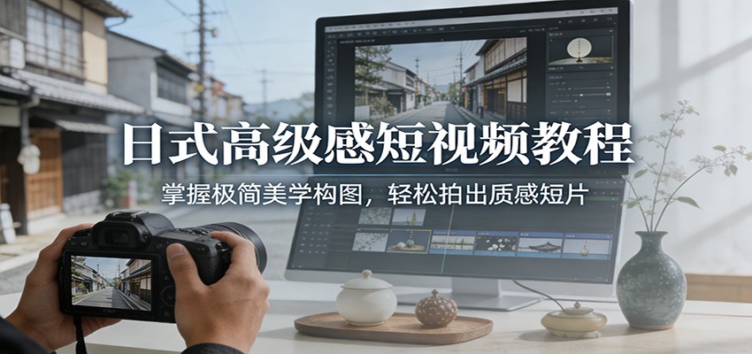 日式高级感短视频教程:掌握极简美学构图,轻松拍出质感短片-淘朋友