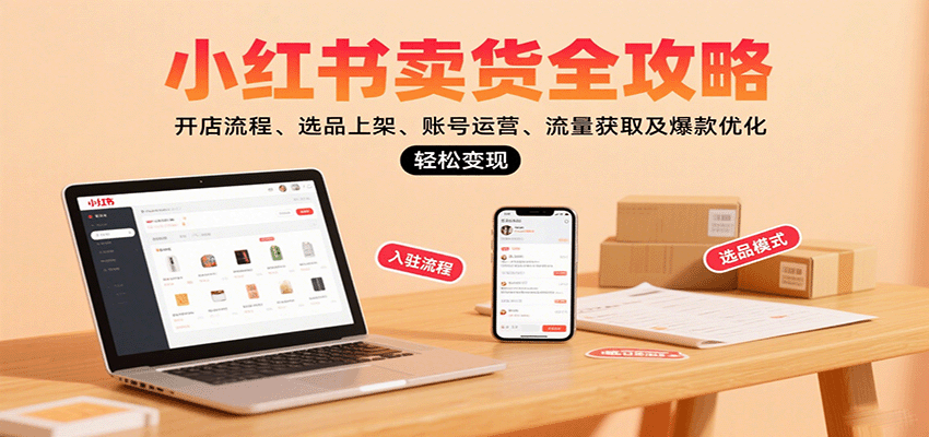 小红书卖货全攻略:开店流程、选品上架、账号运营、流量获取及爆款优化,轻松变现-淘朋友