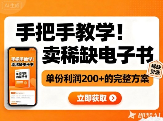 手把手教学！在小红书卖稀缺电子书，单份利润2张+的完整方案-淘朋友