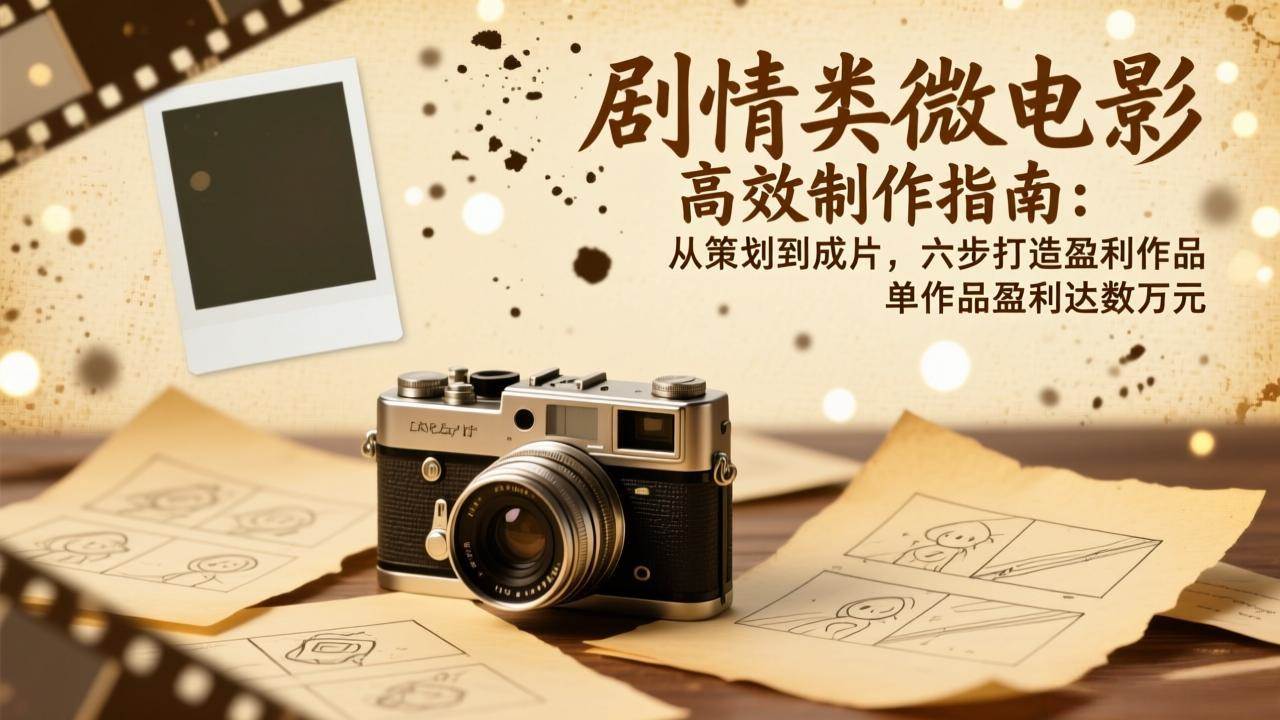 (17086期)剧情类微电影高效制作指南:从策划到成片,六步打造盈利作品,单作品盈利达数万元-淘朋友