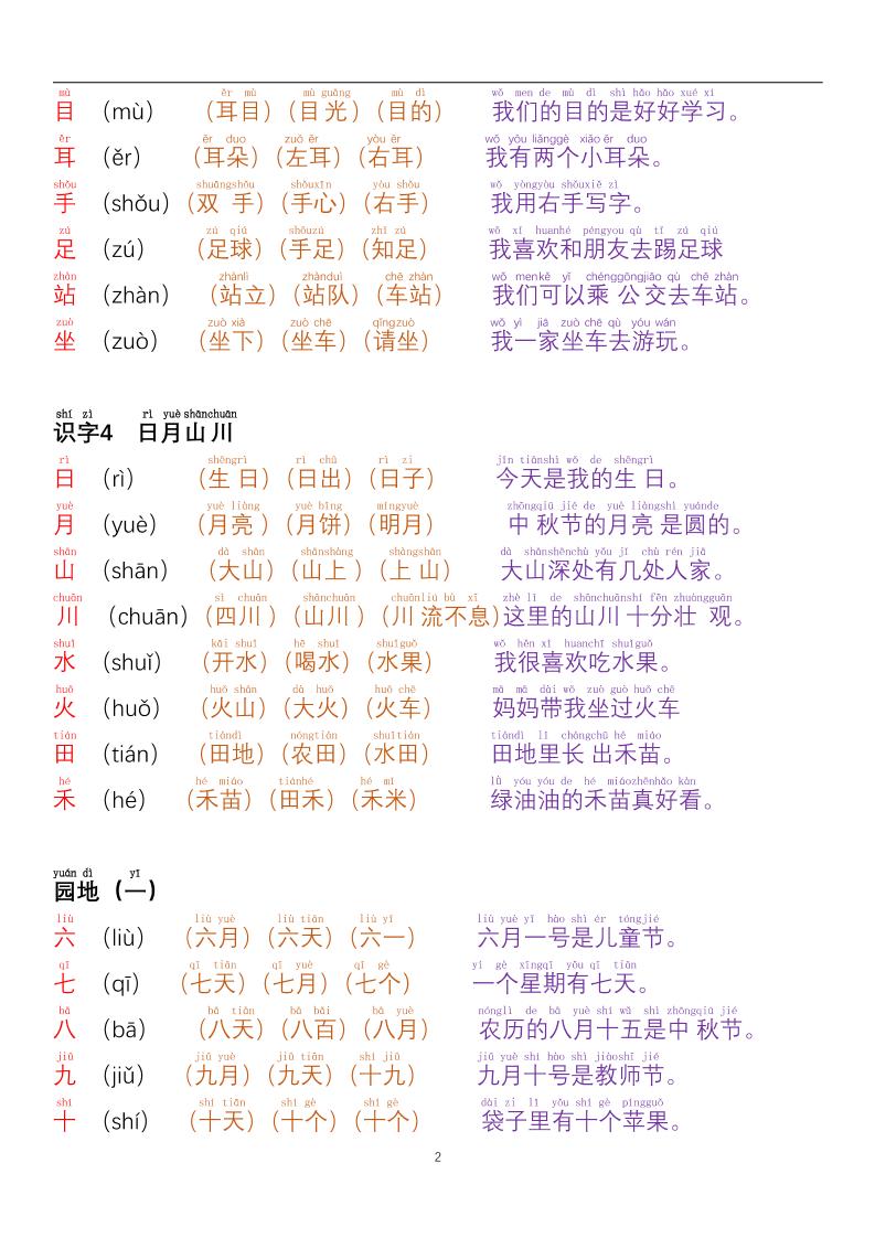 一年级上语文每日晨读彩色阅读本