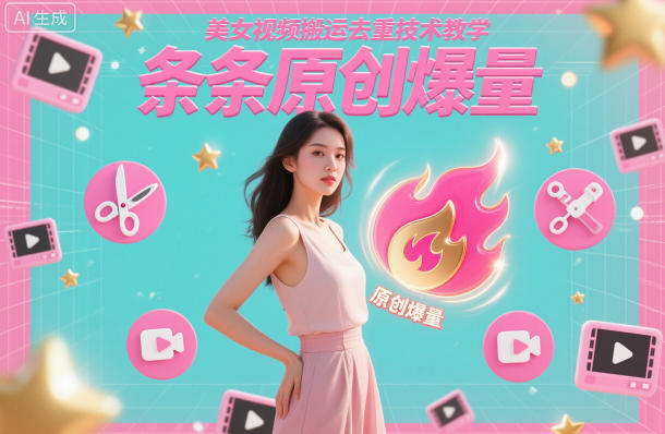 美女视频搬运去重技术教学，条条原创爆量-淘朋友