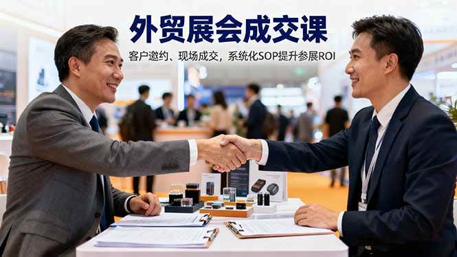 （16356期）外贸展会成交课，含目标制定、客户邀约、现场成交，系统化SOP提升参展ROI-淘朋友