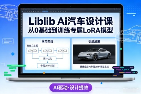 Liblib Ai汽车设计课，从0基础文生图，到教你训练专属设计和风格LoRA模型-淘朋友
