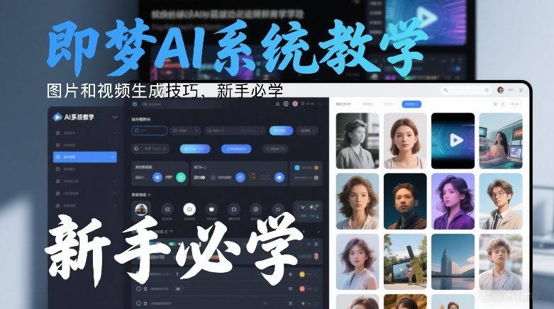 即梦AI系统教学,图片和视频生成技巧,新手必学-淘朋友
