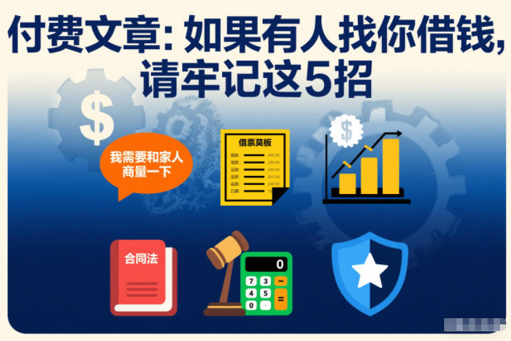 付费文章：如果有人找你借钱，请牢记这5招-淘朋友